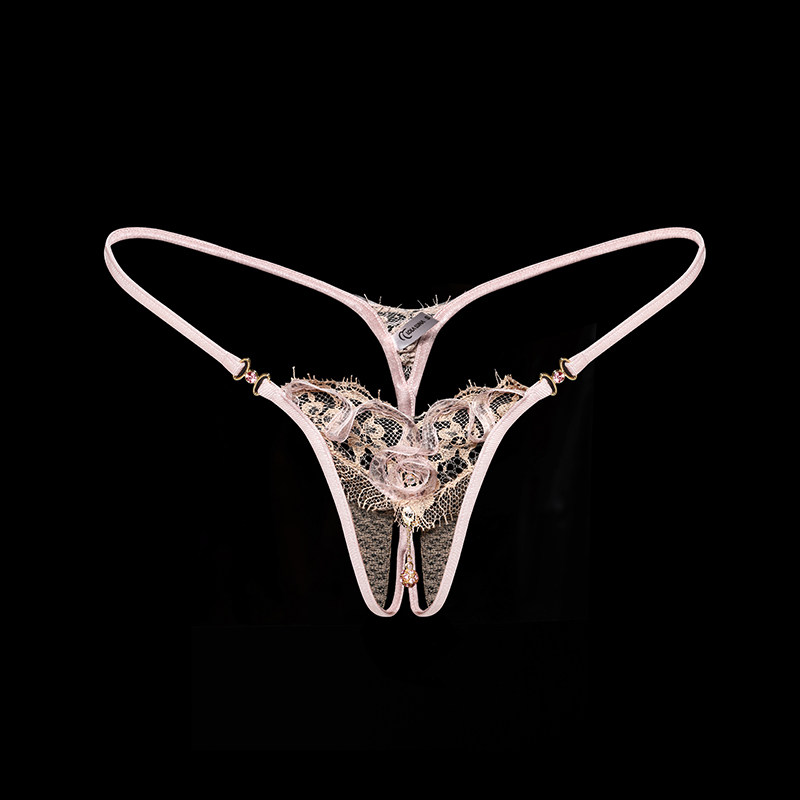 LolaLuna【昭花初绽】蕾丝情调浪漫透明法式无痕内裤纯欲性感粉色,淘宝优惠券,粉丝福利购,淘宝优惠卷