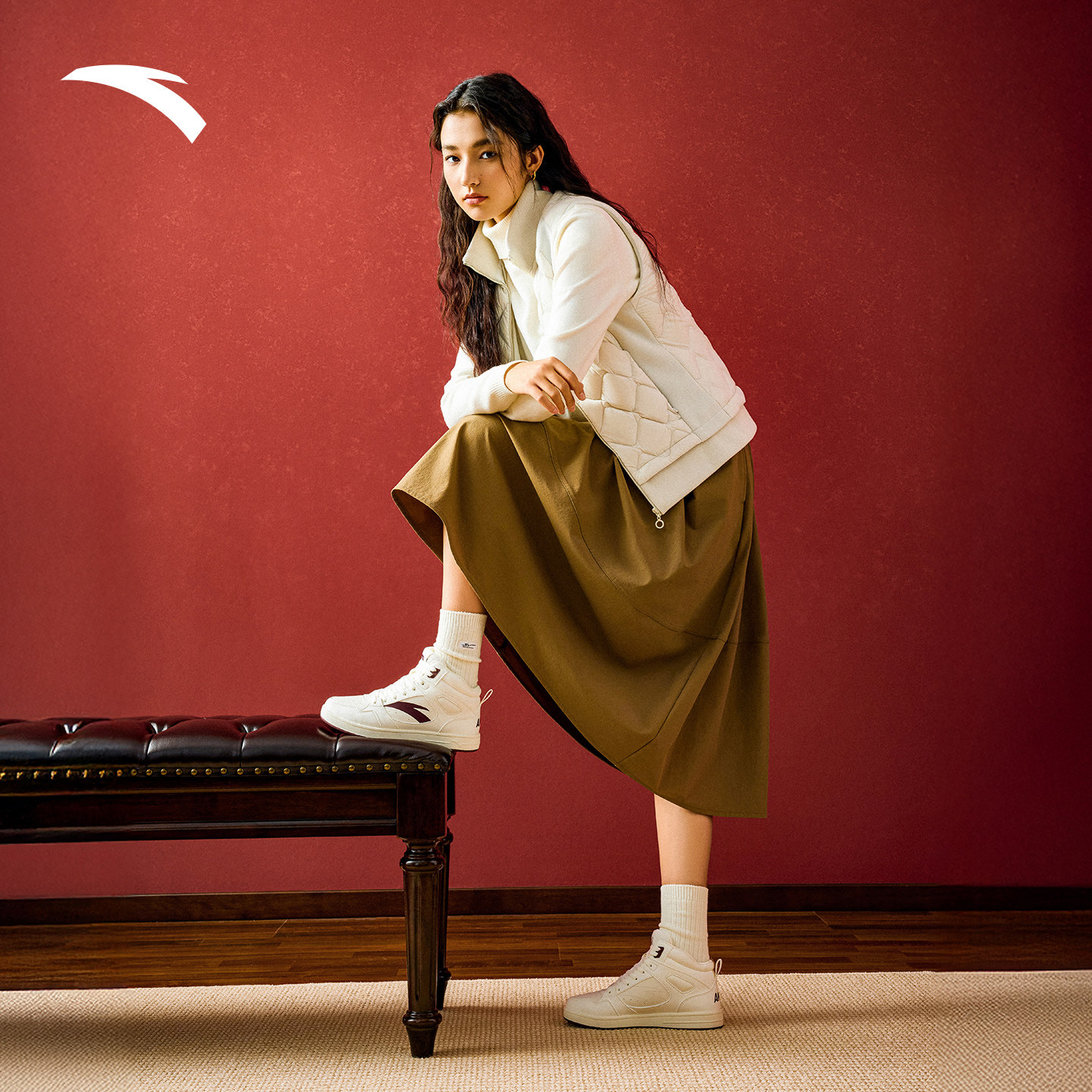 安踏薄底鞋高帮板鞋2025冬季新款女鞋情侣小白鞋运动鞋休闲鞋男鞋,淘宝优惠券,粉丝福利购,淘宝优惠卷