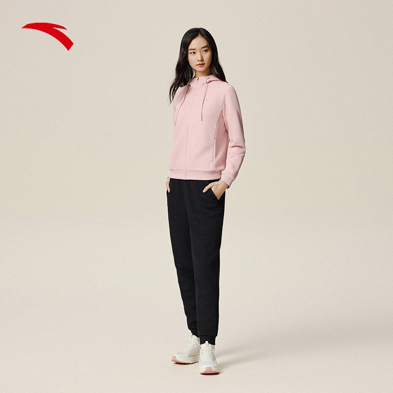 安踏秋季开衫连帽外套长裤套装女士运动休闲外套运动裤两件套,淘宝优惠券,粉丝福利购,淘宝优惠卷