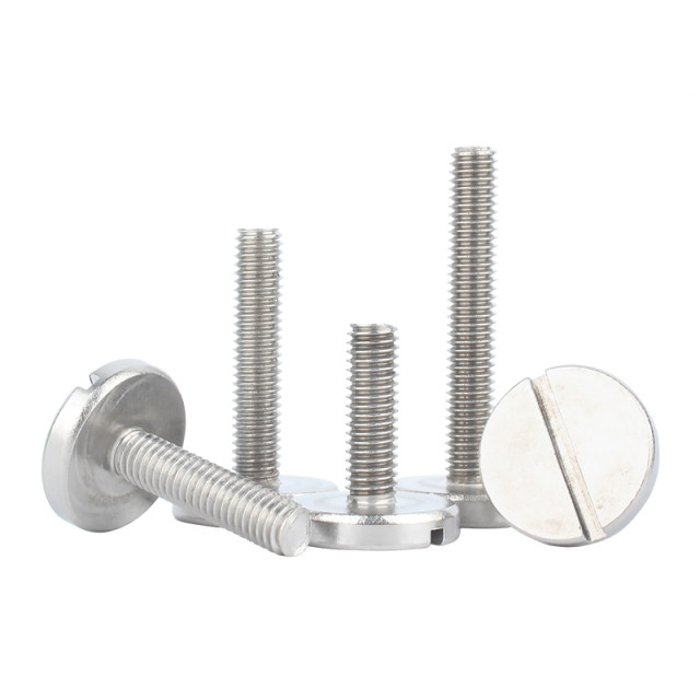 One-line flat head large round head screw