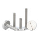 One-line flat head large round head screw