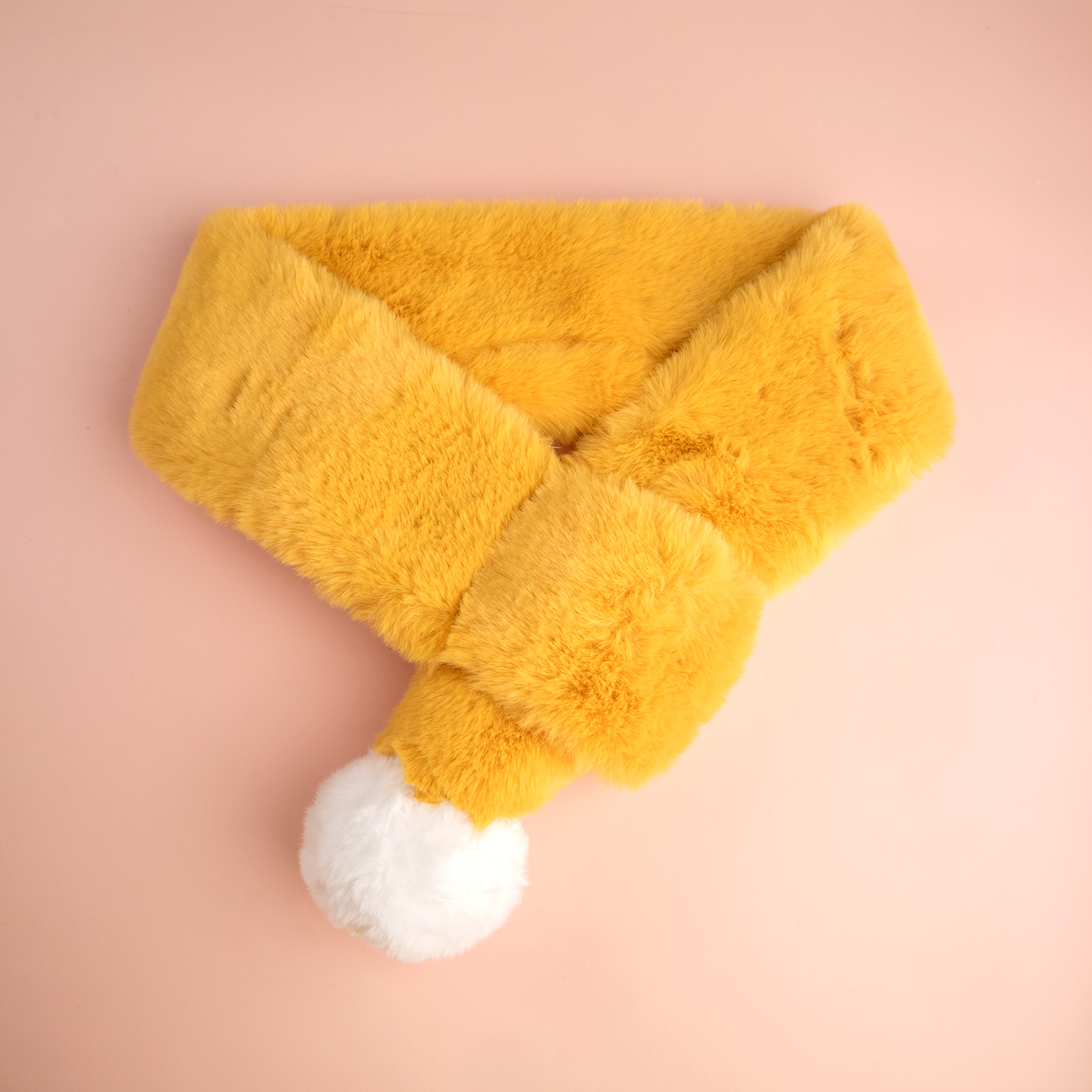 冬季新款宠物猫咪狗狗围脖毛绒可爱保暖球球红色口水巾围巾圣诞节 - 图2