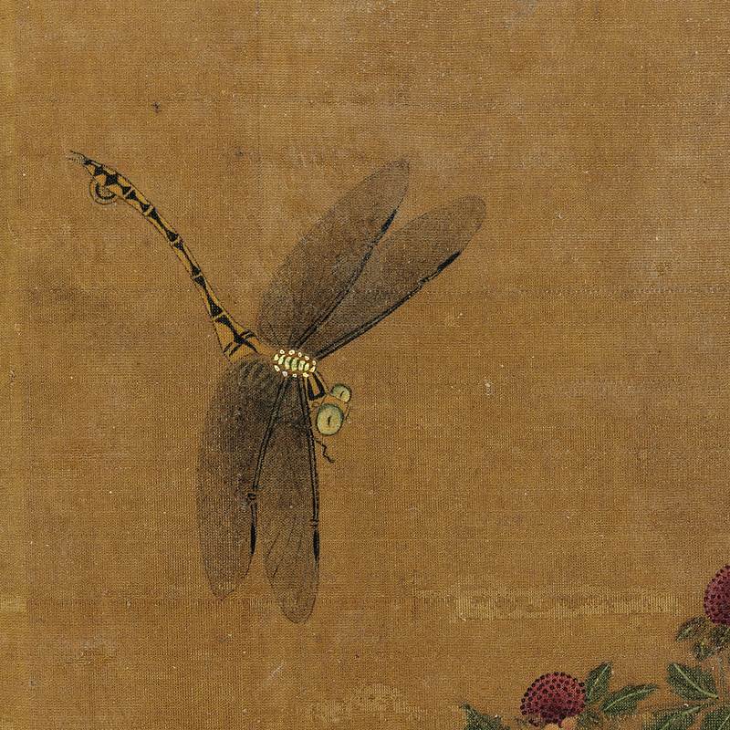 渊花鸟草虫册高清微喷宋元花鸟画临摹绢布画稿工笔花卉草虫范本 - 图1