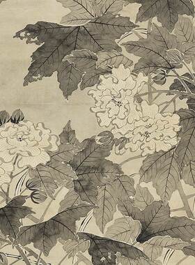 陈大章秋渚眠禽图传统花鸟画临摹