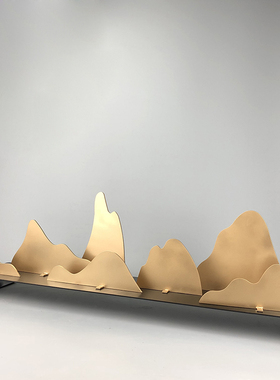 新中式风配饰样板房间金属工艺品