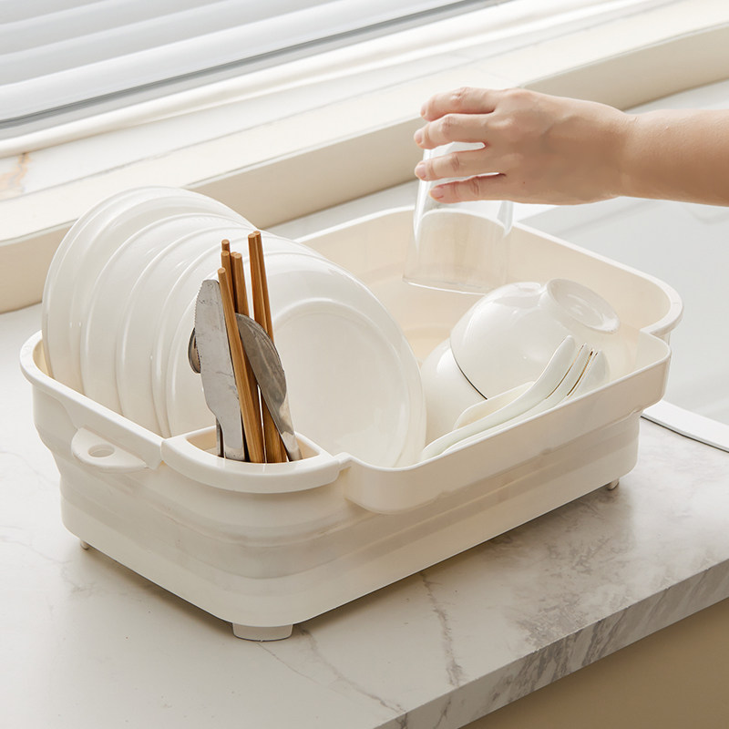 出口可折叠晾碗架碗碟篮架厨房便携餐具放碗筷沥水架洗菜篮收纳架,淘宝优惠券,粉丝福利购,淘宝优惠卷