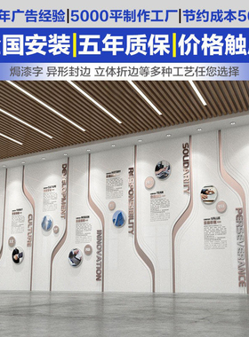 企业文化墙立体展示励志主题装饰