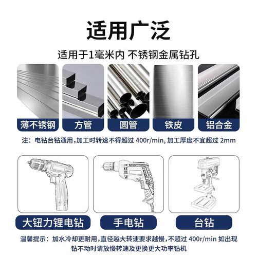 迪跃镀钛高速钢开孔器 金属不锈钢开孔钻头 铁皮铝合金铝扣板专用 - 图1