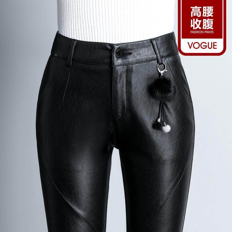 秋冬83959季新脚女士时休闲皮裤修身铅笔尚小绵羊皮裤款子,淘宝优惠券,粉丝福利购,淘宝优惠卷