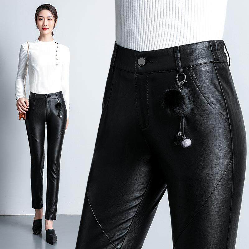 秋冬83959季新脚女士时休闲皮裤修身铅笔尚小绵羊皮裤款子,淘宝优惠券,粉丝福利购,淘宝优惠卷