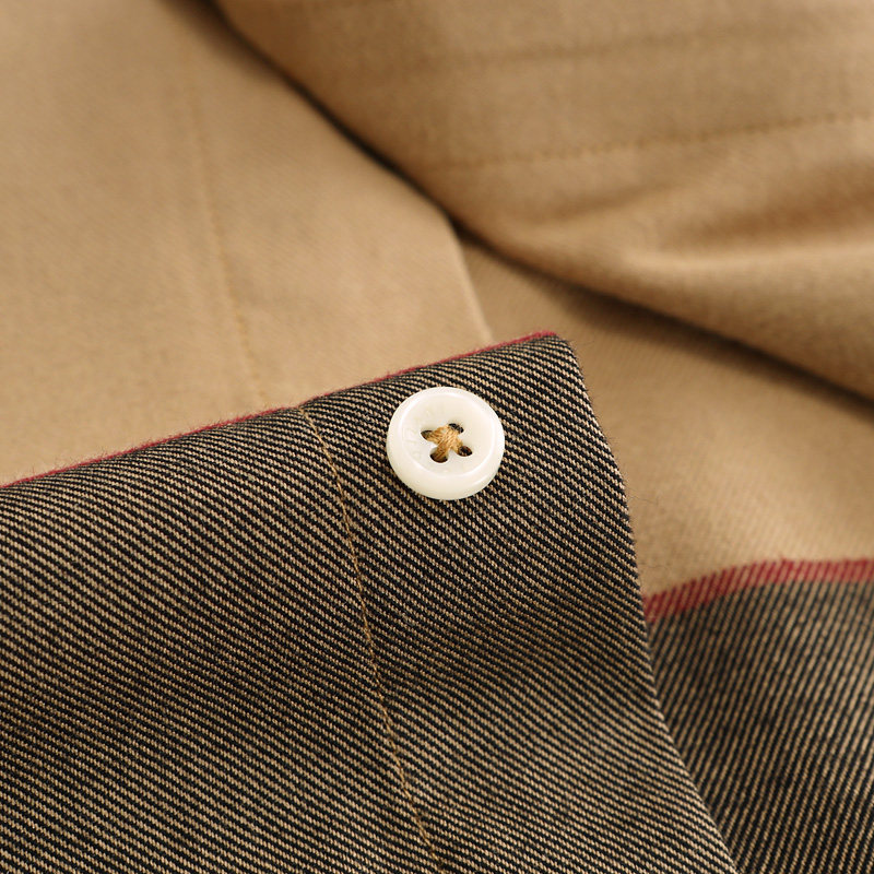 保罗秋冬新款纯棉格子磨毛男士衬衫 保罗圣夫罗兰衬衫