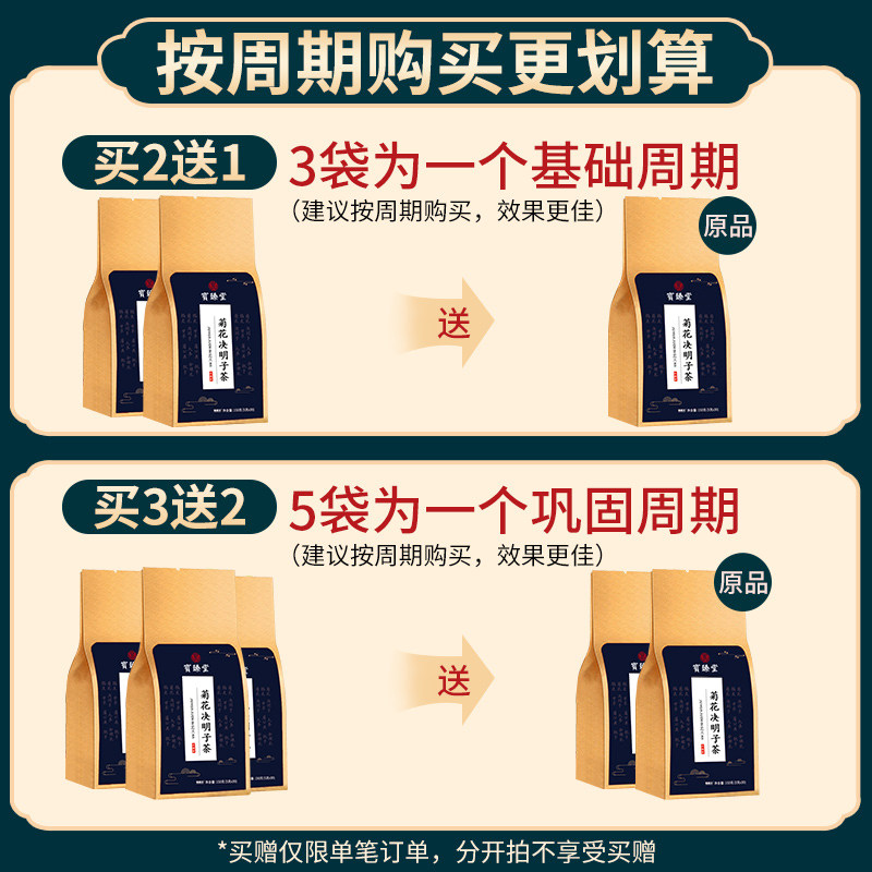 同仁堂决明子蒲公英金银花橘皮茶包 朵颜朵姿养生茶