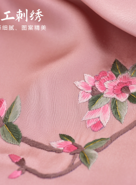 苏绣手工刺绣真丝手帕礼品送老外