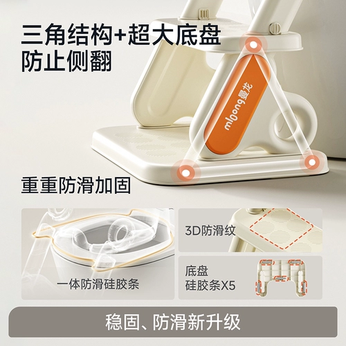 曼龙 Туалет подходит для мужчин и женщин для девочек с лестницей, складная портативная подставка для ног с ручками