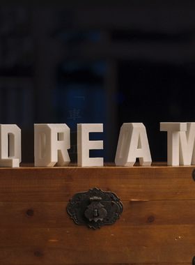 Dream五月天跨年立体字多面ldiot三维英文字母树脂摆件