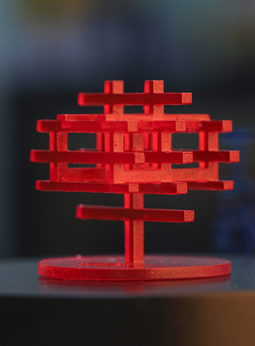 中华九鼎红色車一工坊桌面树脂