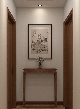 名家手绘孤品花鸟玄关端景柜国画