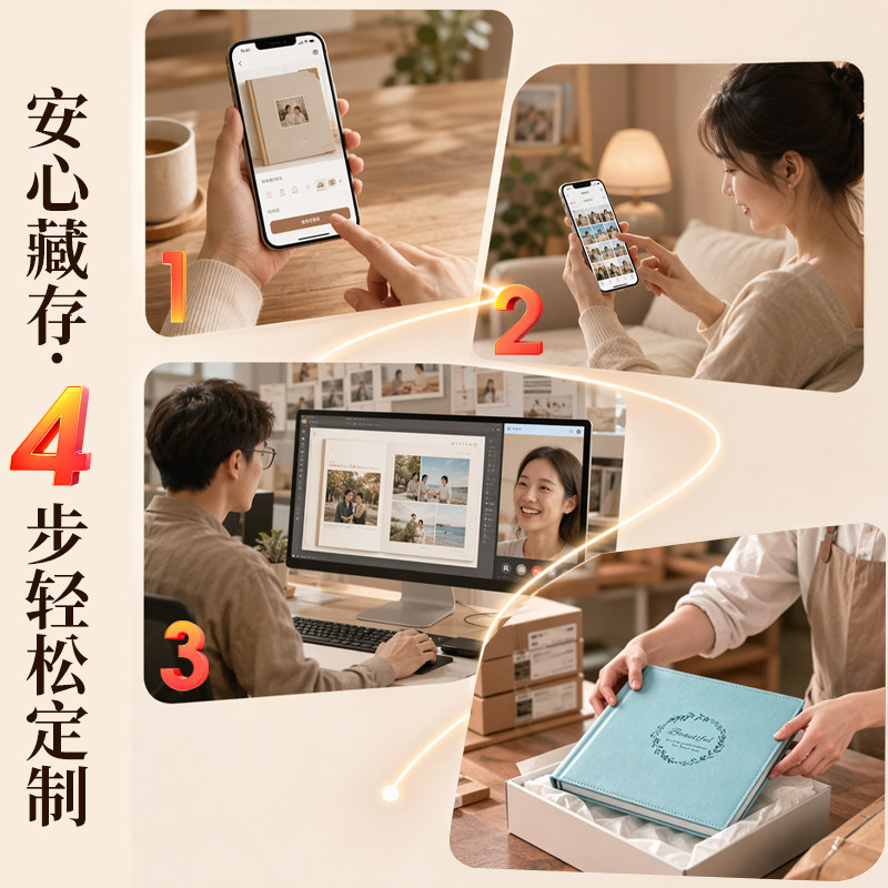 婚纱照相册定制高端结婚照打印成册婚礼相册本纪念册儿童孕妇写真