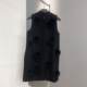 &No Returns and Exchanges 2025 Spring New Fox Hairy Milk Ball Paired Double-Side Wool Vest