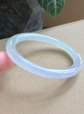 玉手镯女款天然年轻玉镯子细款少女款紫罗兰真玉翡翠冰种手镯