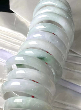 缅甸天然货翡翠 玉手镯冰糯种翡翠冰糯手镯