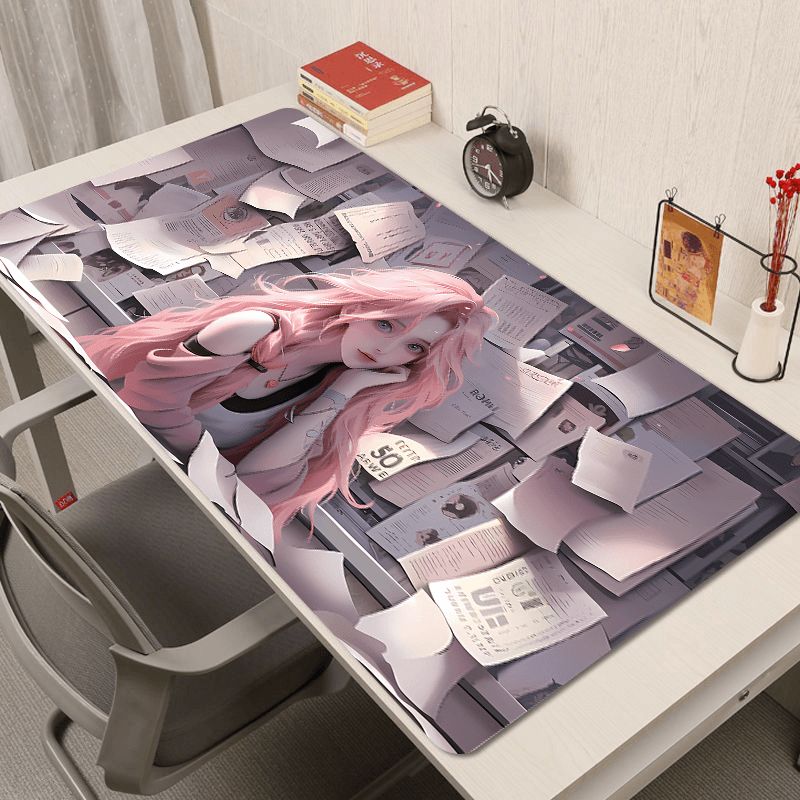 萨勒芬妮英雄联盟鼠标垫超大号金克丝LOL电竞动漫游戏办公桌垫子