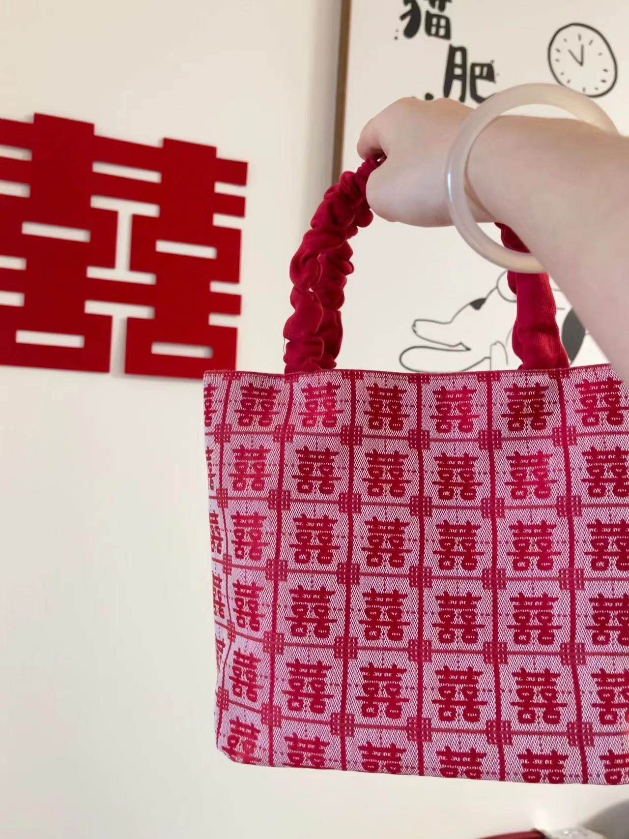 水桶包婚包女伴手礼红色包包手工托特包伴娘手提托特包结婚包包女,淘宝优惠券,粉丝福利购,淘宝优惠卷