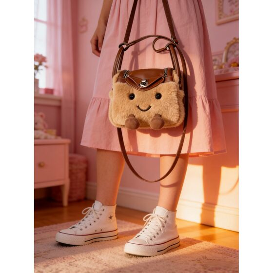 Plush super popular office bag autumn and winter crossbody small square bag