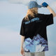 PCMY Snow Mountain ins same style five-sleeve national trend T-shirt