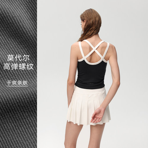 【天丝莫代尔螺纹】运动内衣高弹力瑜伽健身背心BR259 | 粒子狂热 - 图1