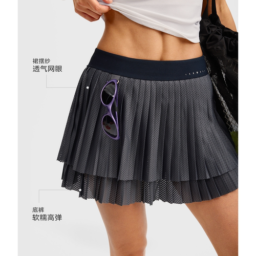 【网球裙】运动短裙春夏女高弹羽毛球高尔夫球裙SK060丨粒子狂热 - 图1