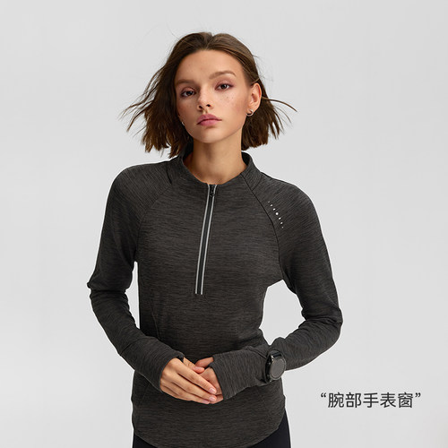 【微绒】运动长袖秋冬女训练跑步上衣TP207 | 粒子狂热 - 图2