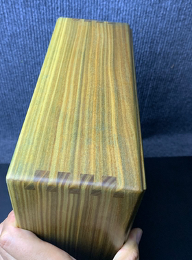 绿檀木大号双机关首饰盒手饰品玉器收藏盒印章古币手串佛珠收纳盒