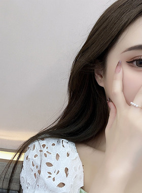 素圈珍珠戒指2022年新款简约女