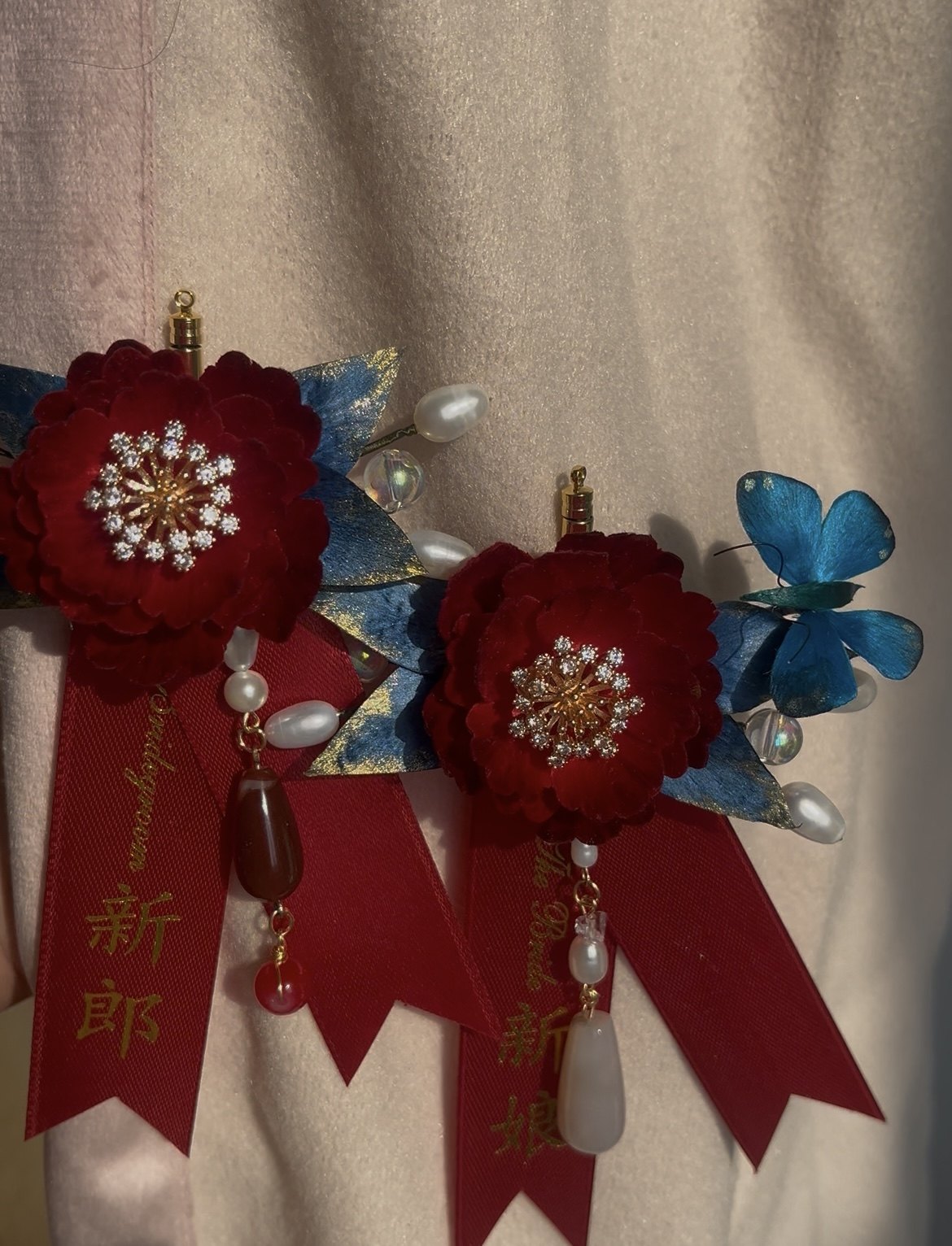 【一期一会手工坊】绒花胸花新郎新娘婚庆饰品配件材料胸针手作,淘宝优惠券,粉丝福利购,淘宝优惠卷