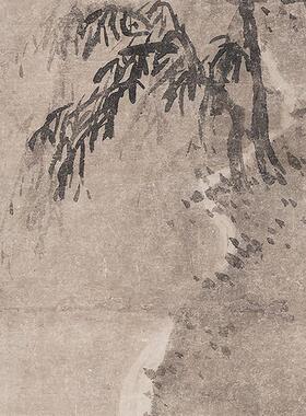 1:1元 方从义 太白泷湫图 大阪市立美术馆藏画真迹复制品R46x102c