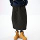 Japanese cross-border foreign trade quilted cotton commuter versatile large size autumn and winter spliced ​​skirt rhombus warm women's quilted skirt