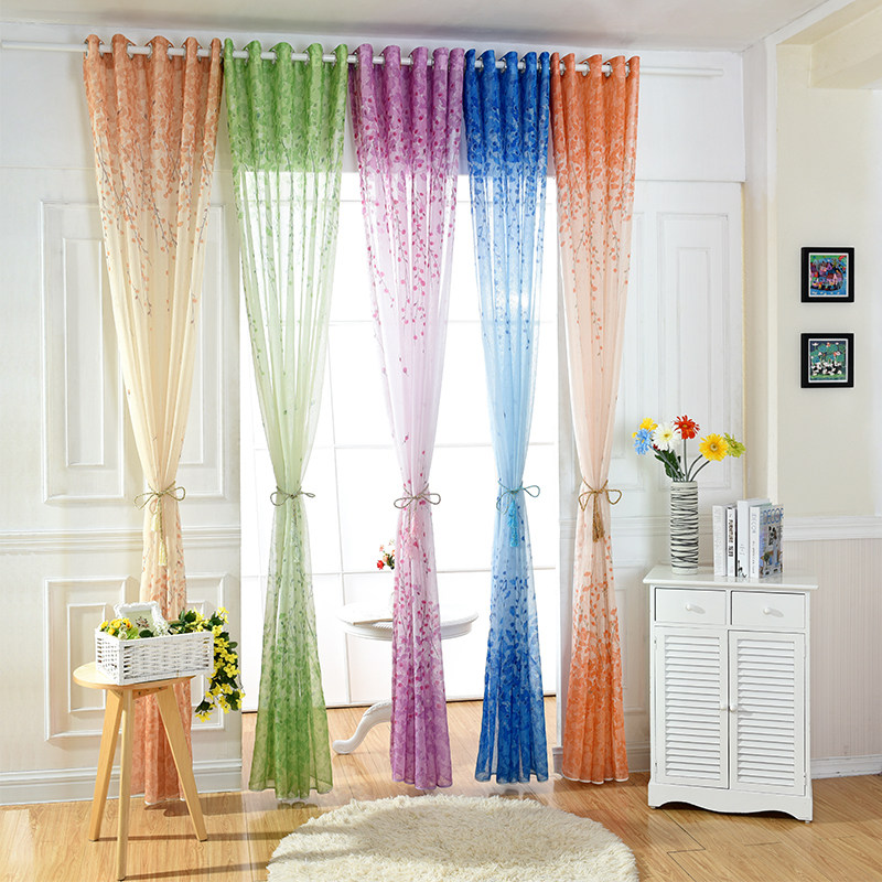 窗纱纱帘特价清仓成品窗帘阳台客厅卧室落地飘窗沙帘布料蓝色绿色,淘宝优惠券,粉丝福利购,淘宝优惠卷