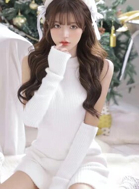 影楼新年主题写真圣诞雪景拍照服装室内纯欲私房少女风艺术照新款