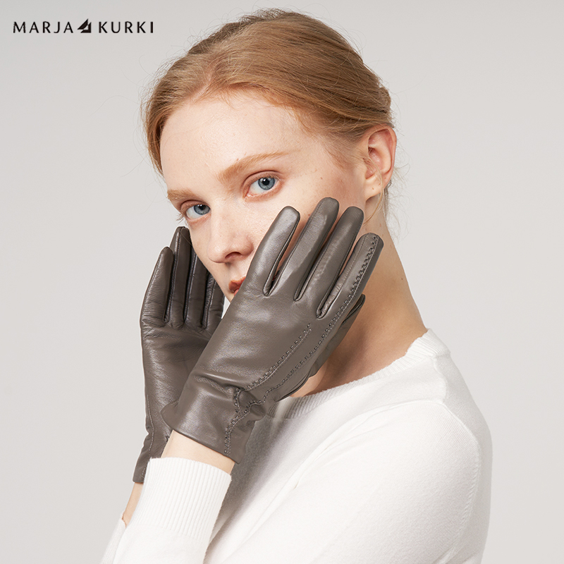 MARJAKURKI玛丽亚古琦羊皮手套女秋冬新款触屏保暖骑行开车送礼盒