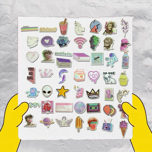 Водонепроницаемый чемодан, скейтборд, наклейки, в стиле панк, европейский стиль