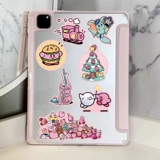 Мультяшный милый чемодан, ноутбук, мобильный телефон, стакан, водонепроницаемая наклейка