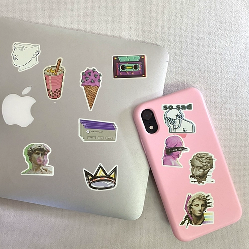 Водонепроницаемый чемодан, скейтборд, наклейки, в стиле панк, европейский стиль