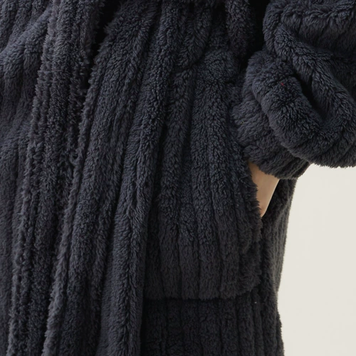 Бархатный демисезонный длинный банный халат, пижама, зимний комплект, увеличенная толщина