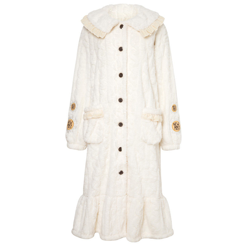 秋冬季2021新款法兰绒珊瑚绒睡衣 andcake睡袍/浴袍