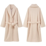 Элитный бархатный коралловый демисезонный банный халат, утепленная зимняя пижама, увеличенная толщина