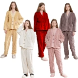 Демисезонная коралловая бархатная пижама, утепленный комплект, весенняя домашняя одежда, 2021 года