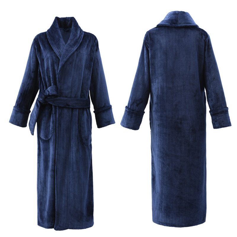 冬季珊瑚绒情侣加绒男士法兰绒睡衣 andcake睡袍/浴袍