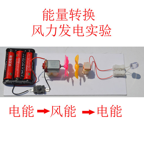 能量转换实验电路物理类 电能动能风能 diy手工制作科技小制作 - 图0