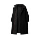 Black woolen woolen coat for small women, autumn and winter British style mid-length thick woolen coat for women, quilted
